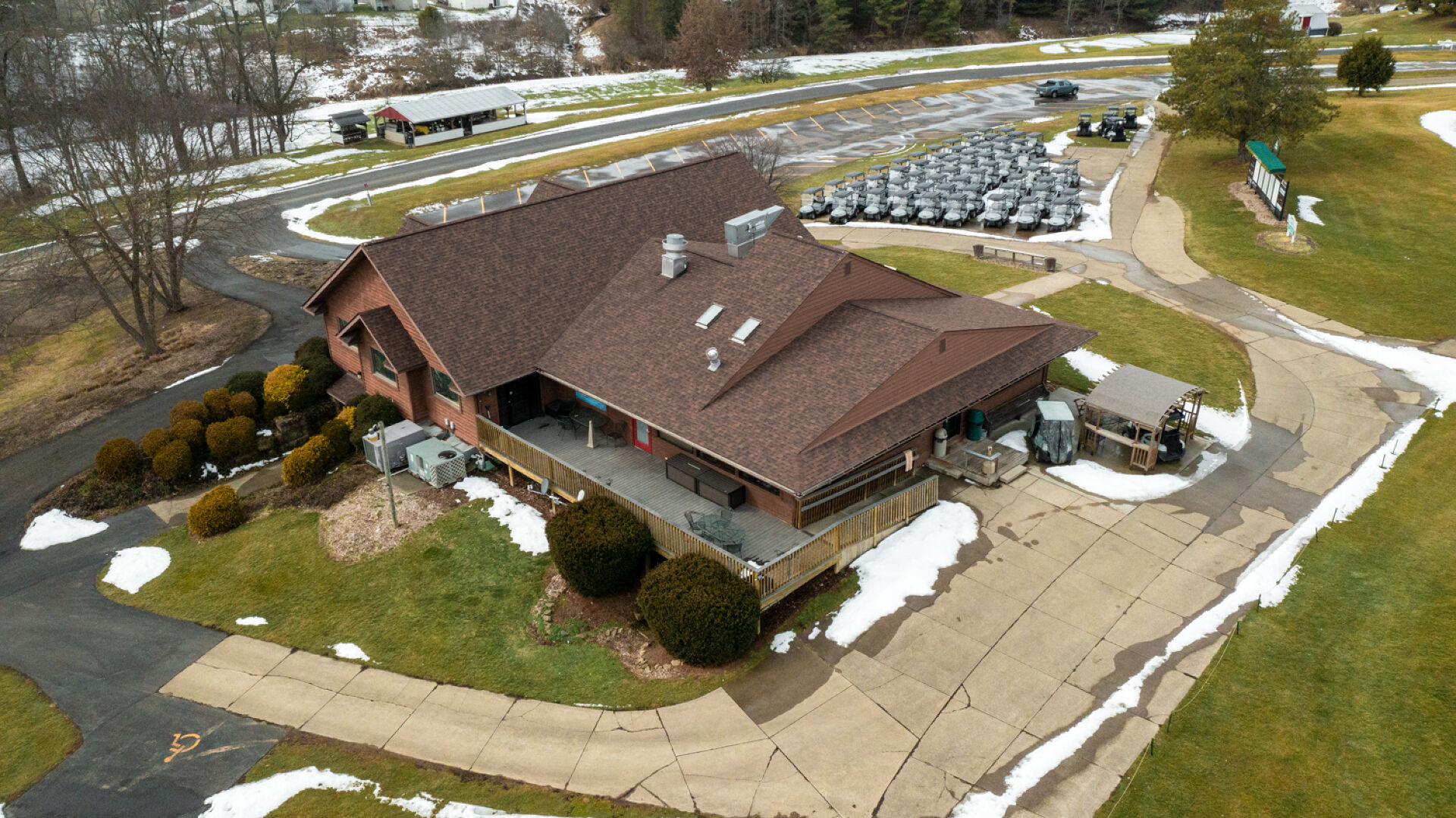 Aerial view of the course